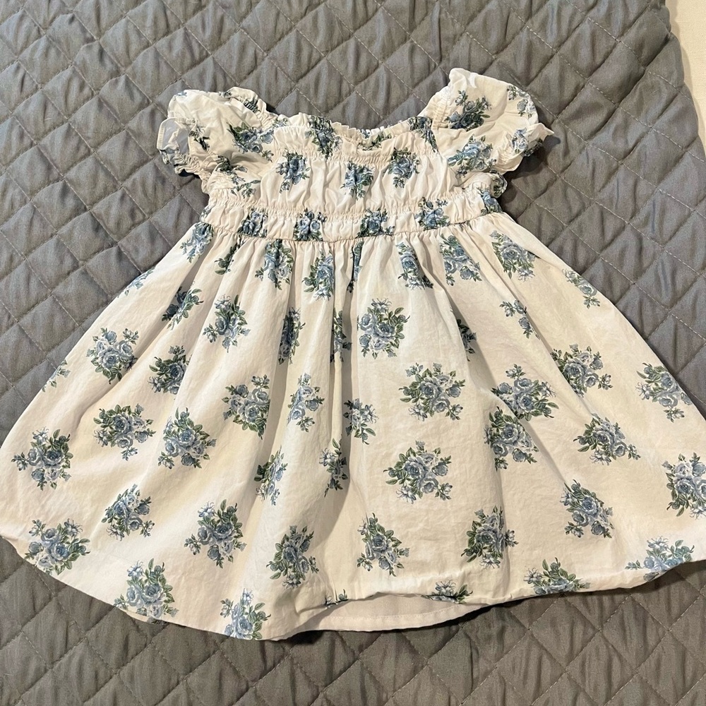 Edgehill Collection Blue Floral Kids Dress